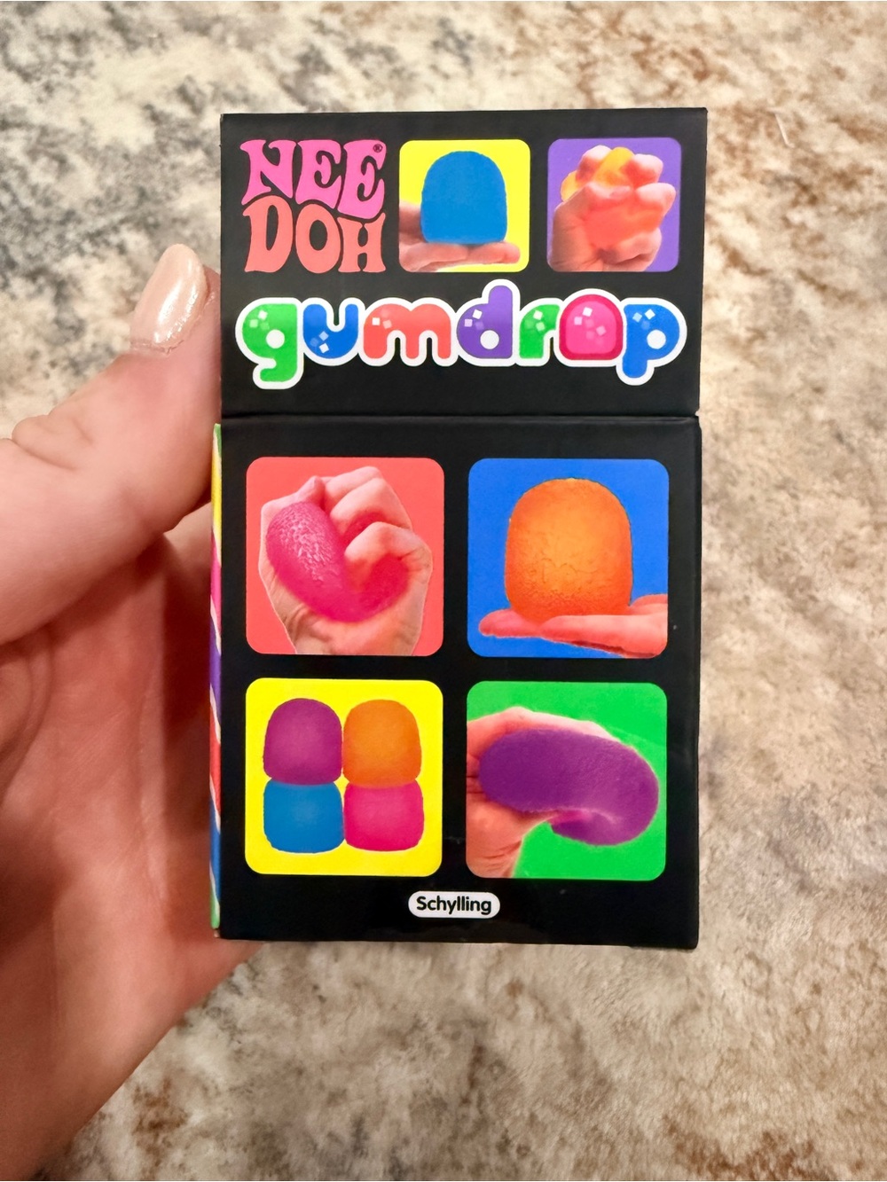 NeeDoh Gumdrop Super Solid Squish - Bright Red - Picture 2 of 3